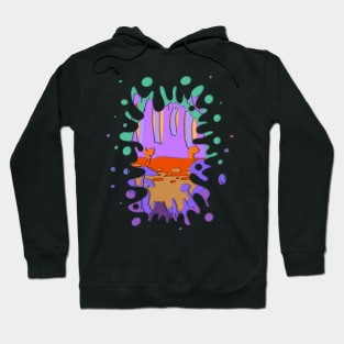 Fairy Swamp Mushroom Cut Paper Landscape Hoodie